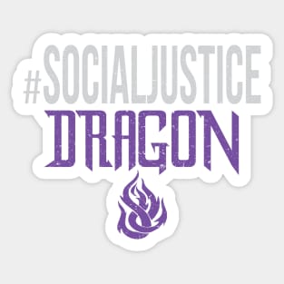 #SocialJustice Dragon - Hashtag for the Resistance Sticker